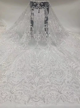 Новейшее Африканское платье из тюля ручной работы, расшитое бисером, Роскошное Алжирское кружевное вечернее платье для свадебной вечеринки