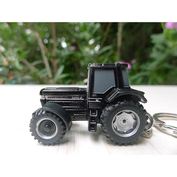 Объемный кейс 1455 Брелок для трактора из черного сплава 1: 128 Коллекция для взрослых, статический дисплей, подарок, Сувенир, игрушка для мальчика