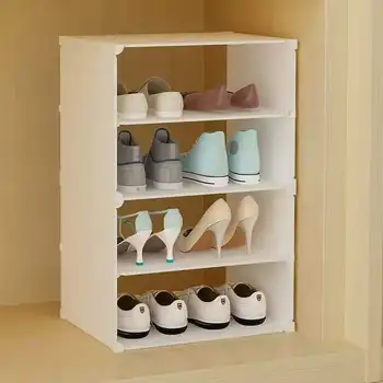 Перегородки для обувных полок многослойные для экономии места, а шкаф для обуви удобен для размещения обувной коробки в шкафу.