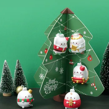 Рождественский кролик Моланг, специальное издание, игрушки-фигурки из ПВХ, кукла-Моланг с рождественской елкой, подарки для детей