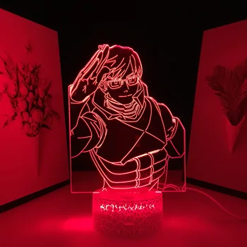 Рождественское аниме Fire Force Takehisa Hinawa 3D Светодиодная лампа для украшения детской спальни, ночник, подарок на День рождения, настольная лампа для комнаты