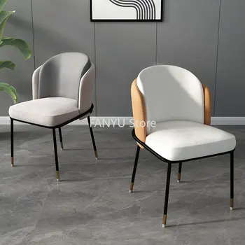 Роскошные обеденные стулья для отдыха с минималистской спинкой, современные креативные обеденные стулья для макияжа Sillas Comedor Предметы домашнего обихода WZ50DC
