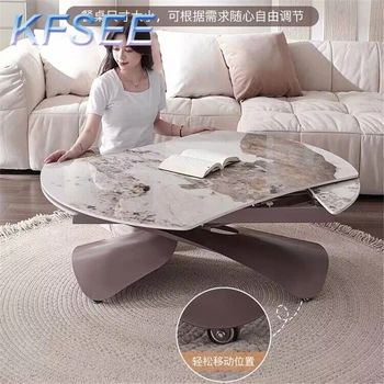 Роскошный журнальный столик Kfsee с подъемными элементами, вращающийся на 360 градусов