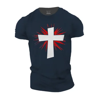 Рубашка Христа Иисуса, мужская футболка 2023, модная толстовка, пуловер оверсайз, Летняя Мужская повседневная футболка с коротким рукавом, Черная уличная одежда