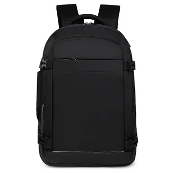 Рюкзак большой емкости Мужской Оксфорд Серый черный 15,6-дюймовый ноутбук школьные сумки для подростков с USB-зарядкой Повседневный рюкзак