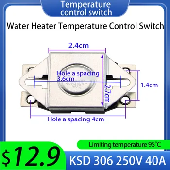 Серия переключателей контроля температуры электрического водонагревателя KSD 306 40A 250V 1шт