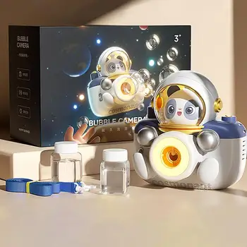 Симпатичный Космический Мишка с Пузырьковой камерой Электрическая Машина для мыльных пузырей Машина для мыльных пузырей Креативный Астронавт с Пузырьковой камерой Подарки для детей