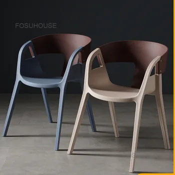 Скандинавский обеденный стул со спинкой, стулья для гостиной, креативный уличный стул, пластиковый табурет, кресло, мебель для гостиной