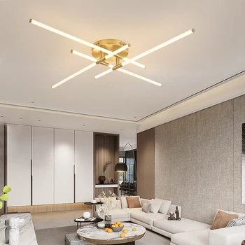 Современная светодиодная потолочная люстра NEO Gleam 360 Glow Для гостиной Спальни кабинета, Позолоченные люстры