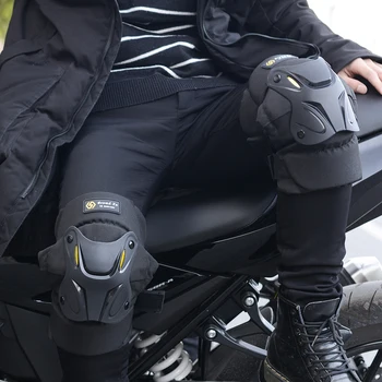 Теплый налокотник, утолщенные наколенники, защита для налокотников для верховой езды, двойной ремешок, амортизирующий защитный кожух, протектор для мотоциклетного спорта