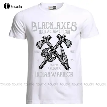 Футболка Black Axes American Arizona Indisch, новый известный бренд, мужские топы, футболки, Топовая брендовая тонкая одежда, ретро-футболки
