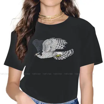 Футболка Northern Goshawk для девочек, футболки Falconry Austringer Hawk, модная женская футболка, мягкая, свободная с рисунком