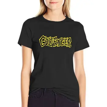 Футболка в стиле золотой панк, короткая футболка, футболки для женщин с рисунком
