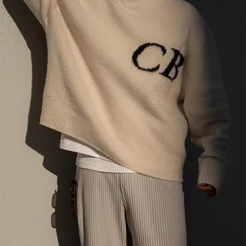 Хорошее качество, Винтажный вязаный Жаккардовый свитер Cole Buxton, мужской свитер 1: 1, женские модные толстовки, Свободный свитер, мужская одежда