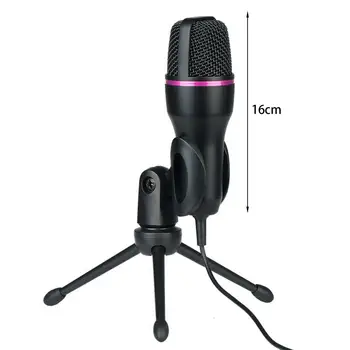 Широкая совместимость Черный Настольный микрофон для потоковой передачи, игр и чатов, универсальный настольный микрофон с RGB подсветкой для дома